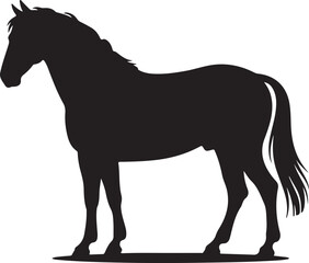 Obraz premium Standing Horse Silhouette Vector