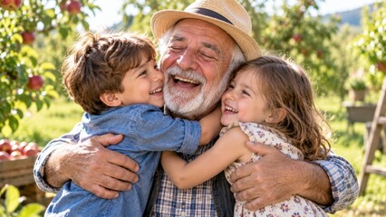Fototapeta premium Bond Between Grandparents and Their Grandchildren