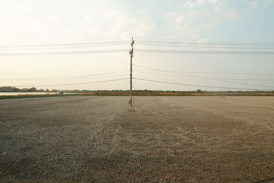 Textured surface of dirt and fine gravel on an outdoor ground