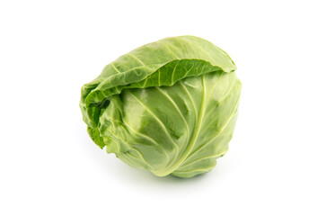 Fototapeta premium green cabbage isolated on white background