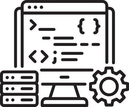 Software Development and Programming Technology Vector Icon.