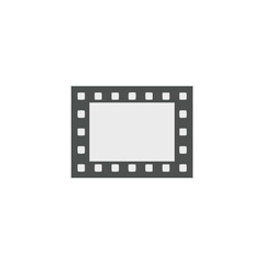 Fototapeta premium Minimalist Flat Vector Icon of a Movie Film Strip Frame for Cinema and Photography Design