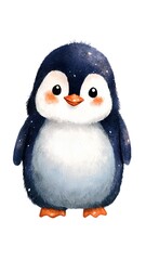 Fototapeta premium Cute Baby Penguin Illustration for Kids and Winter Theme