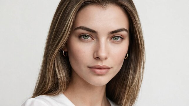 Cabelo liso iluminado premium