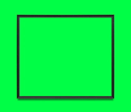 Empty frame on green background, suitable as mockup