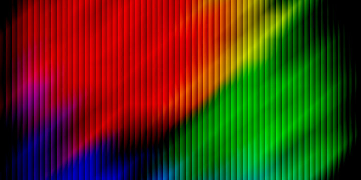 Dynamic abstract background with vertical rainbow color stripes blending across dark surface for creative designs.