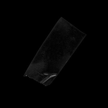 Black Electrical Tape PNG Transparent on Black Background - Diagonal Wrinkled Sheen Tape Texture Graphic Design Element