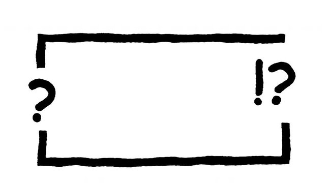 Doodle Rectangle Frame with Question Marks Sketchy Scribble 4k video