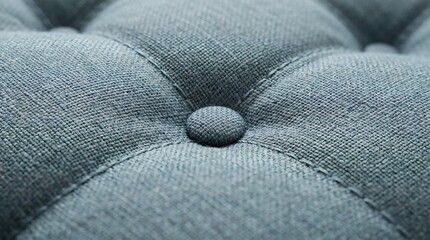 Obraz premium Close-up of Teal Upholstery Fabric with Button Tufting Detail.