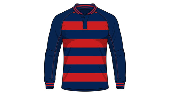 Striped Long Sleeve Rugby Shirt