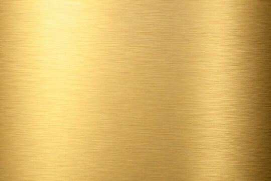 Shiny brushed gold metal texture background with horizontal light lines