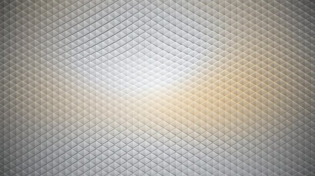 Seamless geometric pyramid texture background with a moving golden warm light sweep motion graphic