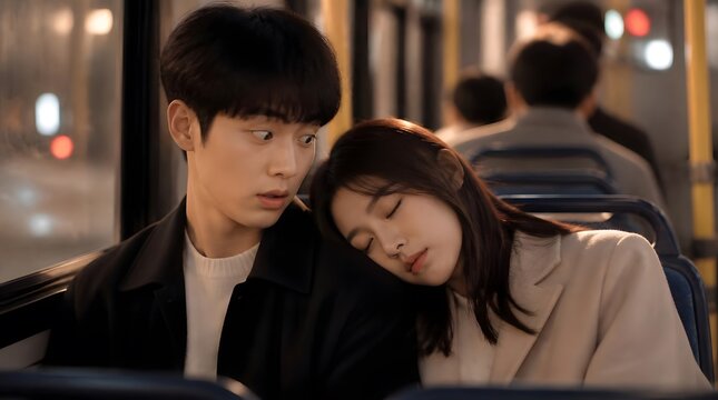Korean Drama Inspired Funny Scene on Public Transport