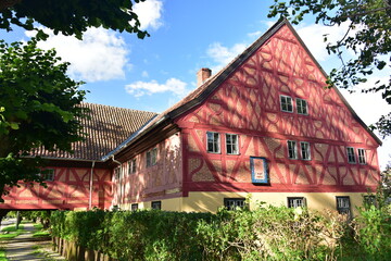 Dom Podcieniowy, ściana szachulcowa, Poland, Trutnowy.  © EwaAF