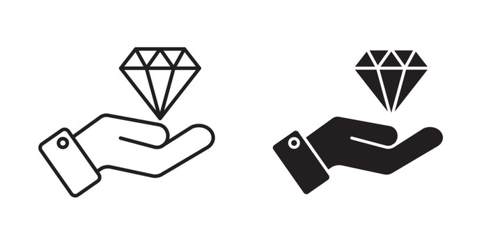 it is a visual graphic symbol&mdash;such as a diamond, a handshake, or a target&mdash;used to represent core principles, ethics, company culture, or economic worth in digital and print design.
