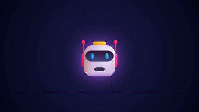Robot Avatar Floating in Dark Space