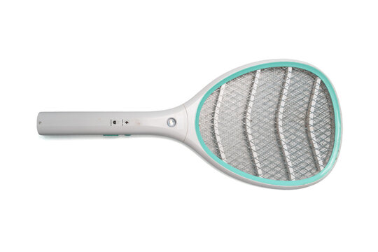 Electric mosquito or  pest swatter on a white background.