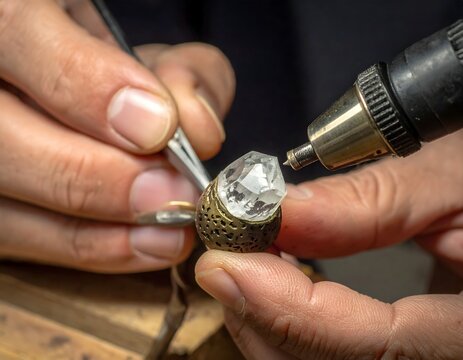 Crafting Jewelry with a Diamond Tool - Precision Work in Metal and Gem Cutting