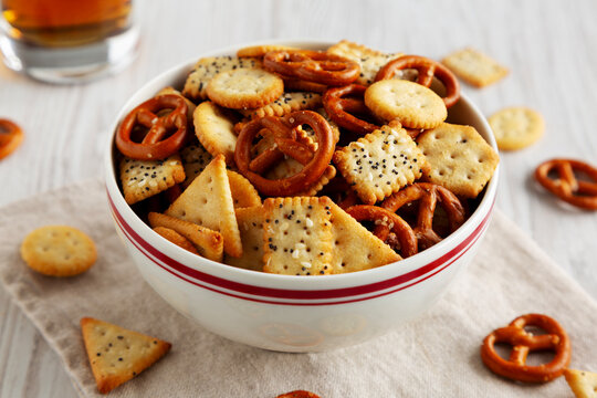 Homemade Crunchy Party Mix with Pretzels and Crackers