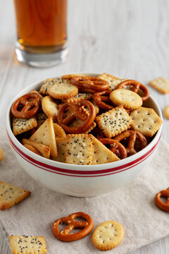 Homemade Crunchy Party Mix with Pretzels and Crackers