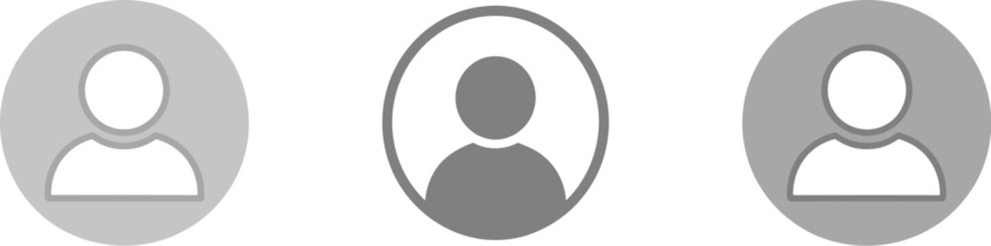 Default avatar social media icon, profile display picture symbol representing user account, personal identity, member profile, online community and interface vector design.