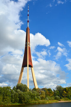 RIGA LAVTIA: Riga Radio and TV Tower is the tallest tower in the European Union It was built between 1979 and 1989 with funding from the central government of the Soviet Union.