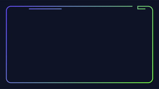 Landscape frame for video media player interface. Online stream futuristic technology style.