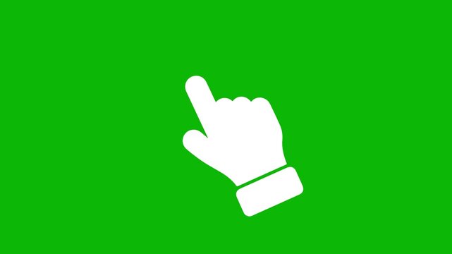 Hand click touch gesture animation video