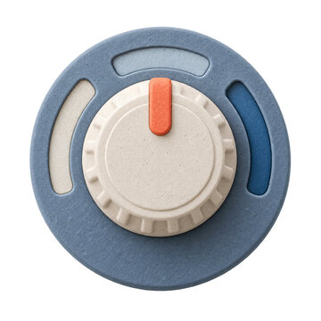 Information classification knob isolated on transparent background