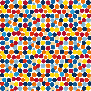 Colorful dots seamless pattern, abstract vector polka dot texture background