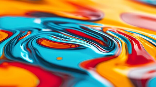 Detailed shot of a glossy painted surface background, reflection