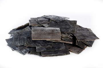 Dried Seaweed Kelp on white background © Jira