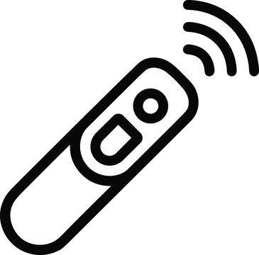 Wireless remote control icon. Remote control symbol with signal waves for smart home applications