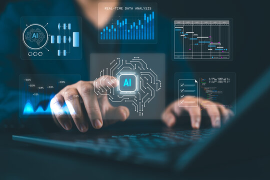 ai automated software development workflow featuring intelligent code analysis task progress tracking and digital checklist interface on laptop for efficient programming productivity and intelligent