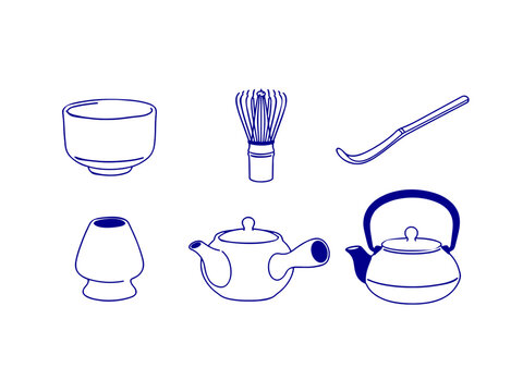 Specialty Coffee Brewing Equipment and Cafe Culture Minimalist Line Art Vector Set