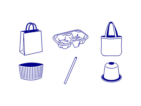 Specialty Coffee Brewing Equipment and Cafe Culture Minimalist Line Art Vector Set