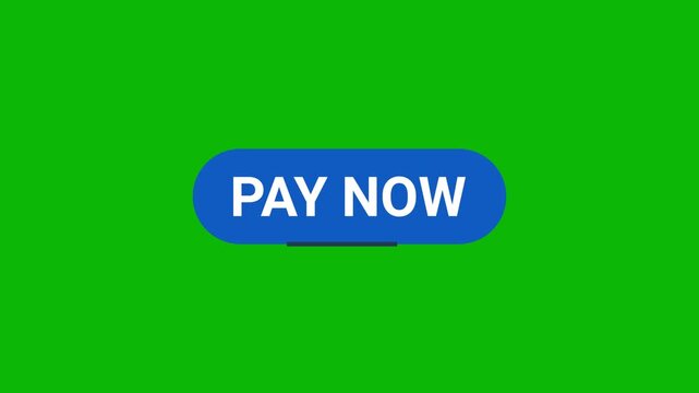 Pay now button click animation video