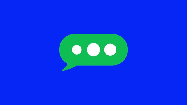Chat message bubble icon animation video