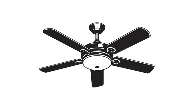 Modern ceiling fan with five blades.