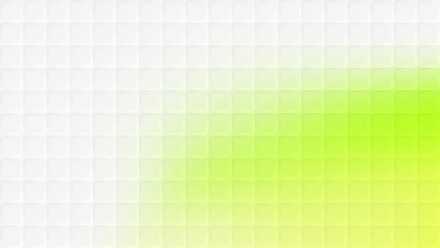 Abstract cubic glass pattern gradient background with a vibrant lime green transition