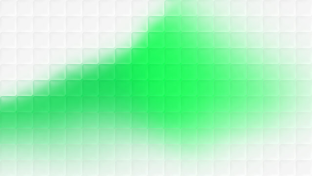 Abstract green and white cubic glass pattern gradient background with modern glassmorphism style