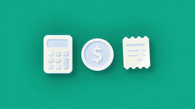 Business icon coin calculator 