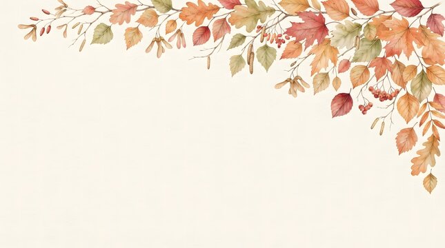 A beautiful autumn themed border featuring colorful falling leaves perfect for thanksgiving invitations cards or festive decorations