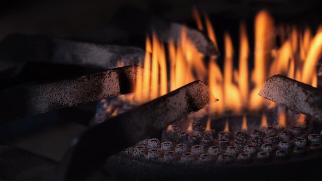 gas stove burning 