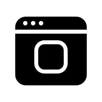 Application interface window icon for software program or mobile app