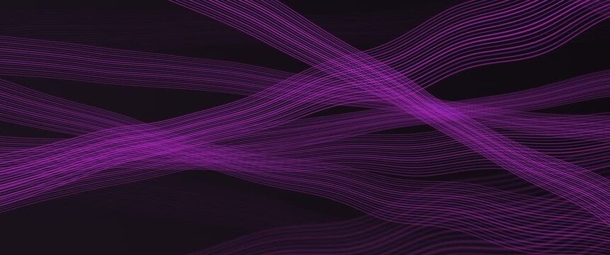 Cinematic widescreen energy ribbons crossing seamless loop