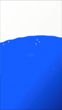 Vertical abstract animation of melting ice and rising water levels representing climate change.