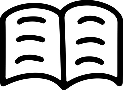 Vector isolated illustration of a contour book.