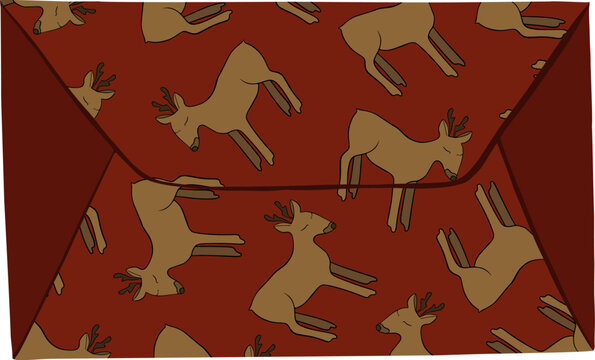 Vector isolated illustration of Christmas holiday correspondence.