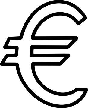 Vector isolated illustration of euro icon.